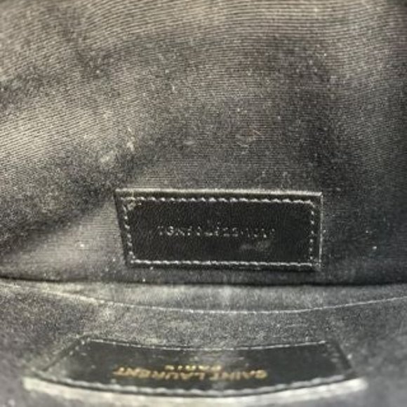 SAINT LAURENT Grain De Poudre Chevron Monogram Bill Pouch - Picture 9 of 14